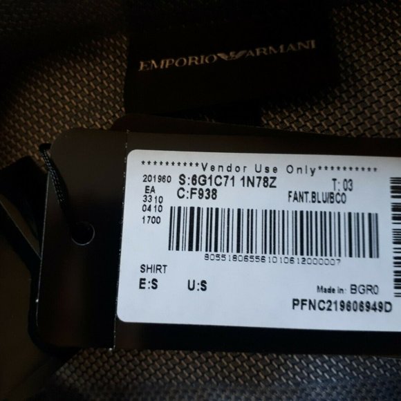 Emporio Armani Smart Collar Shirt Regular Fit 6g1c - Picture 2 of 4